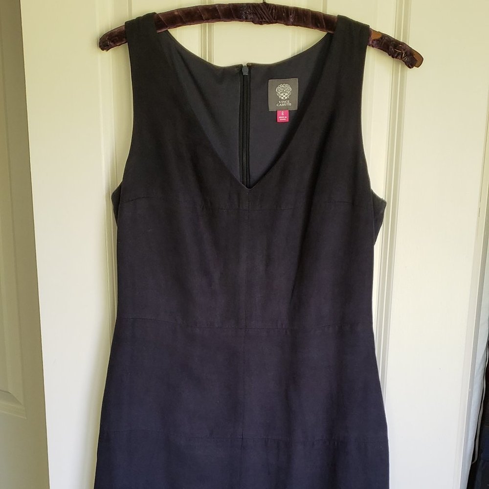 Navy sueded front Vince Camuto dress